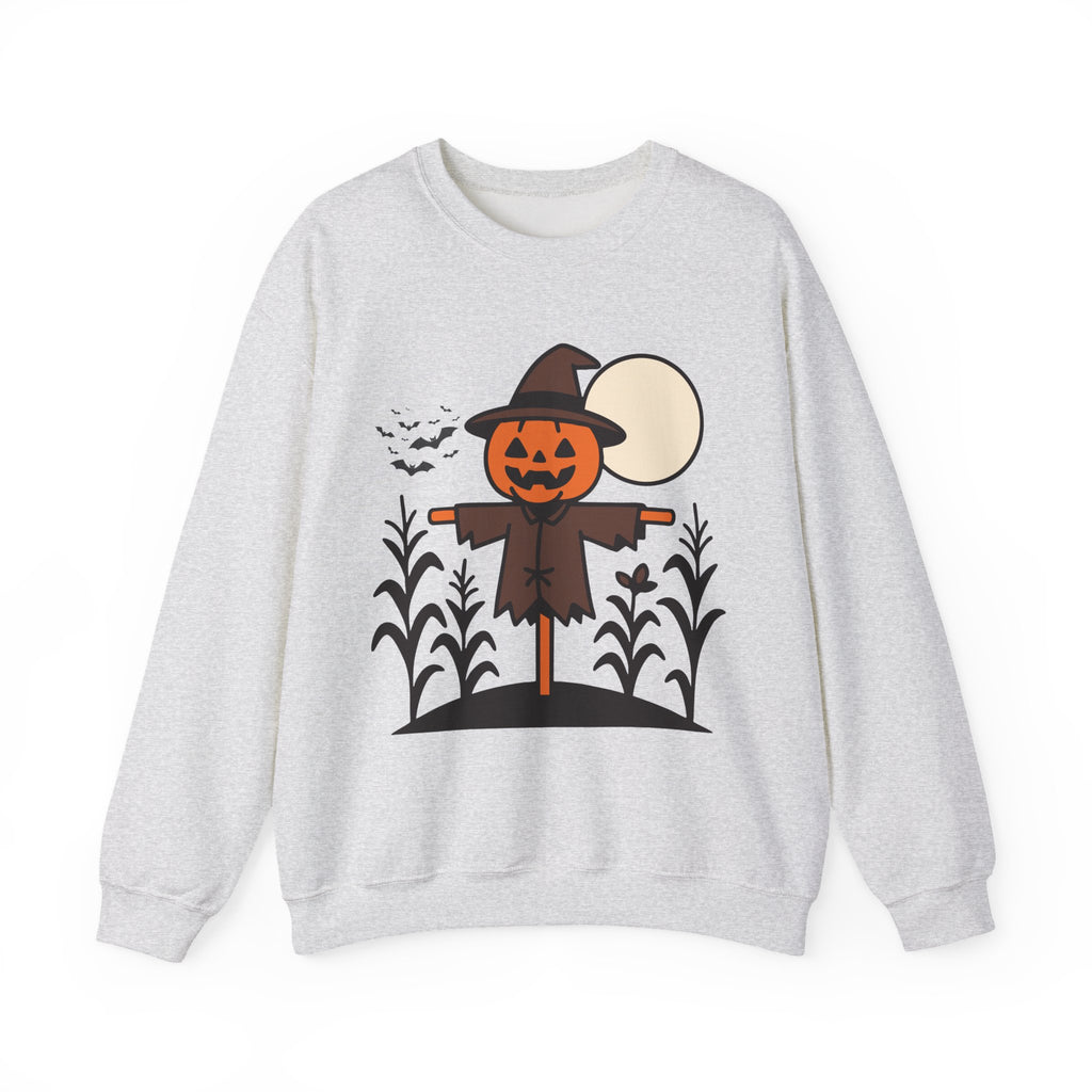 Halloween Pumpkin Scarecrow Sweatshirt – Unisex Fall Harvest Sweatshirt