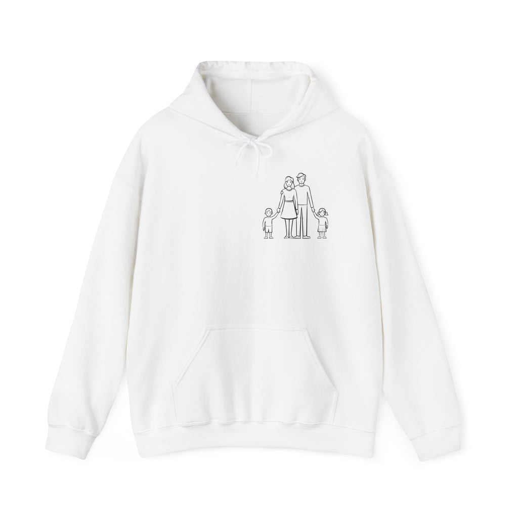 Family Portrait Hoodie – Unisex Custom Family Drawing Premium Sweatshirt