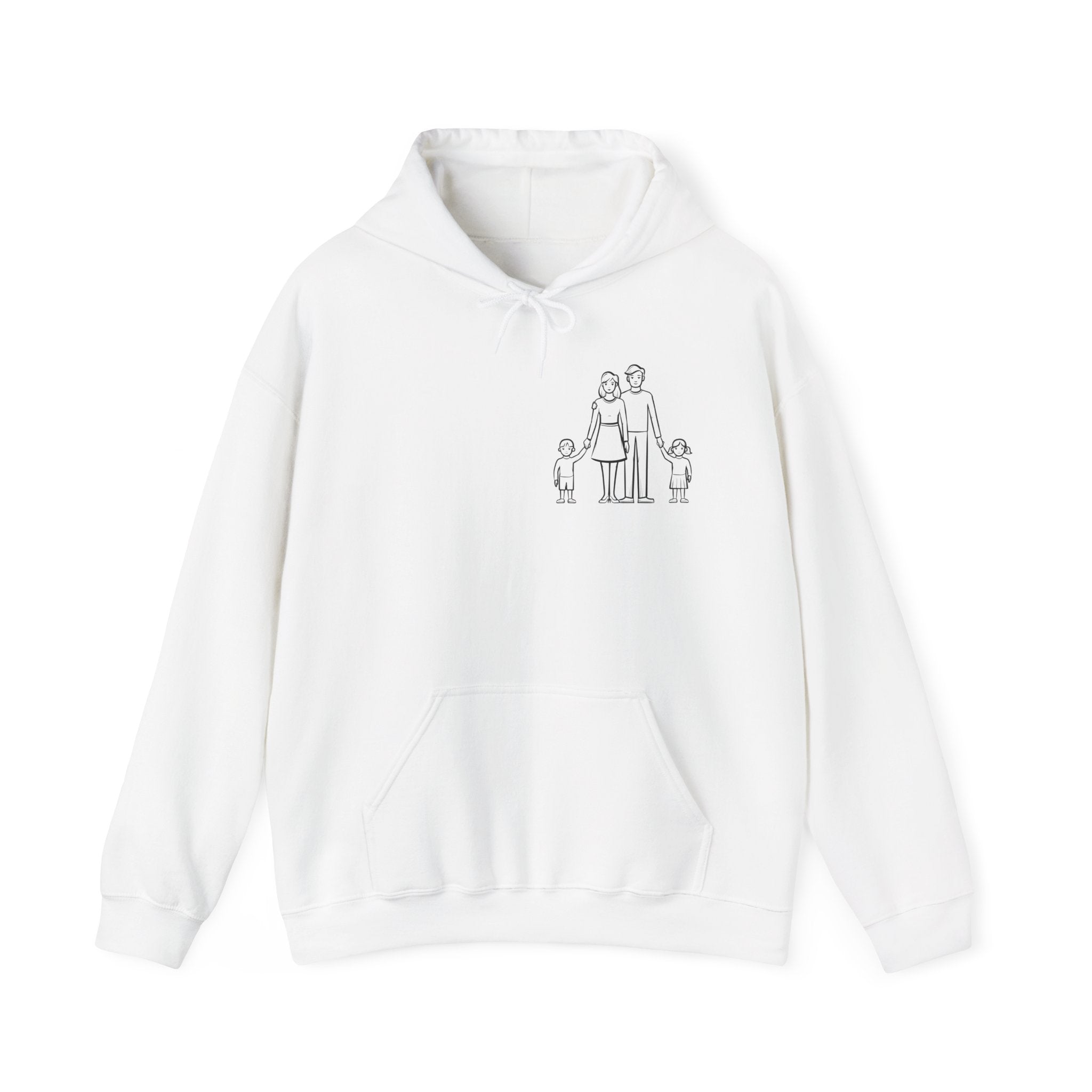 Family Portrait Hoodie – Unisex Custom Family Drawing Premium Sweatshirt