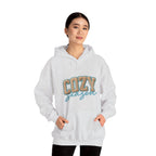 Cozy Season Hoodie – Retro Plaid "Cozy Season" Pullover Hooded Sweatshirt – Perfect for Fall & Winter