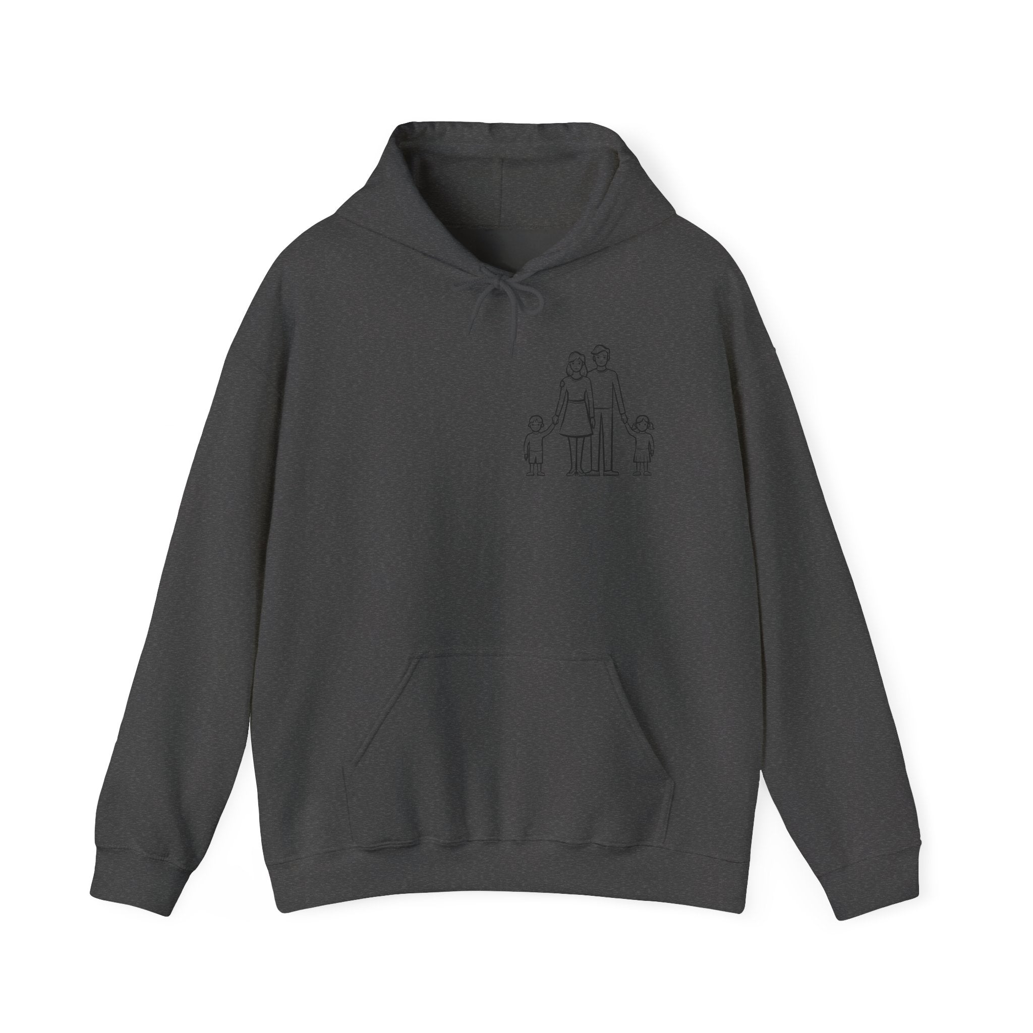 Family Portrait Hoodie – Unisex Custom Family Drawing Premium Sweatshirt