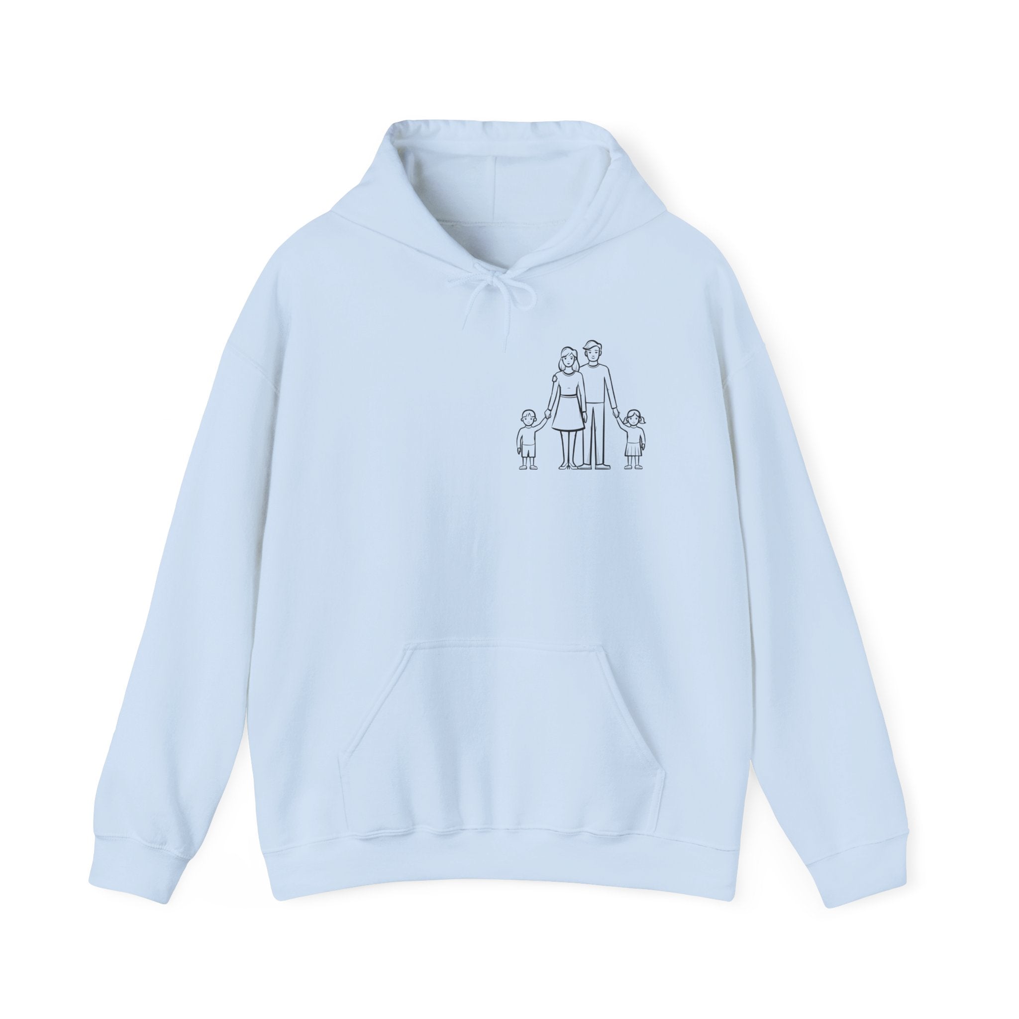 Family Portrait Hoodie – Unisex Custom Family Drawing Premium Sweatshirt