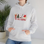 Tis The Season Holiday Hoodie – Christmas Icons (Coffee, Tree, Santa Hat)