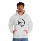 Snowmobile Moon Hoodie – Snowmobiling Silhouette Winter Pullover