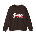 Canada Script Crewneck Sweatshirt – Red Maple Leaf Graphic Unisex Sweatshirt