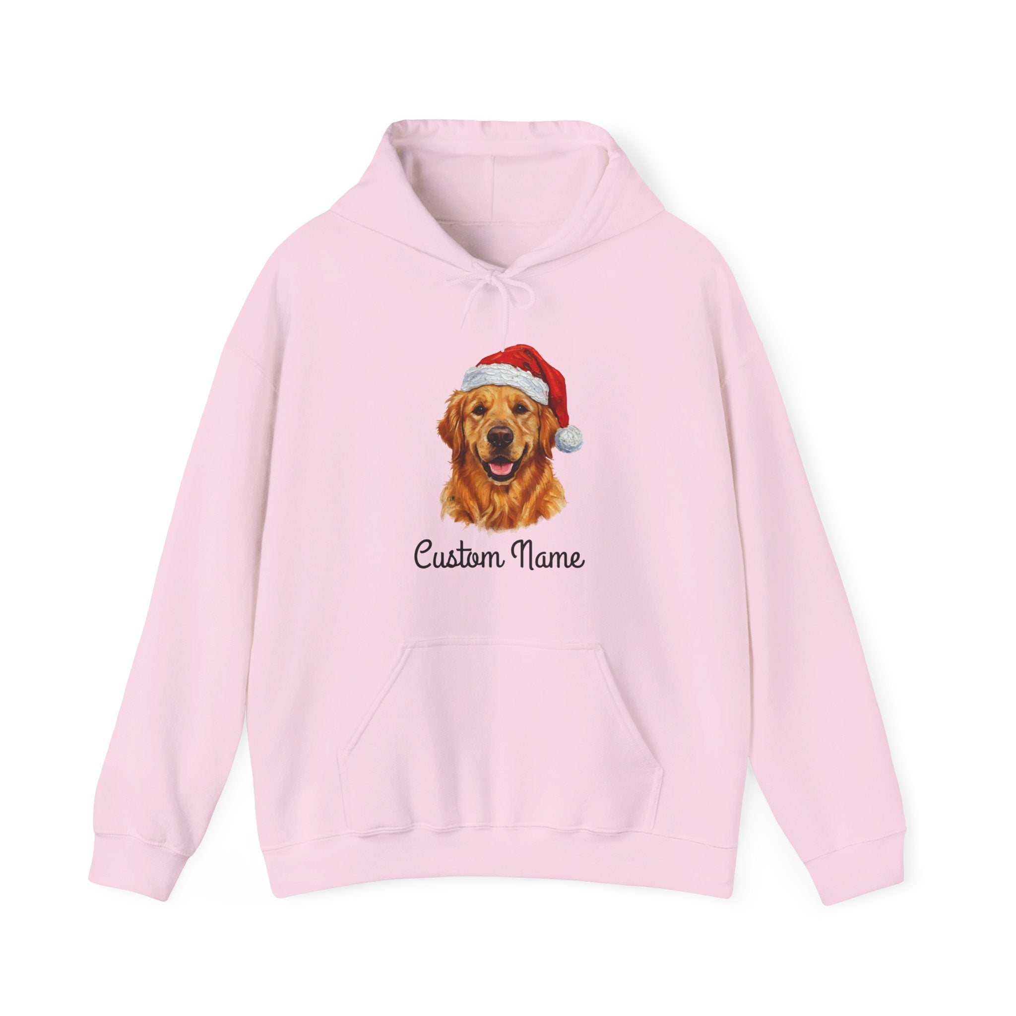 Personalized Golden Retriever Dog Christmas Hoodie - Custom Name Holiday Sweatshirt for Gog Lovers