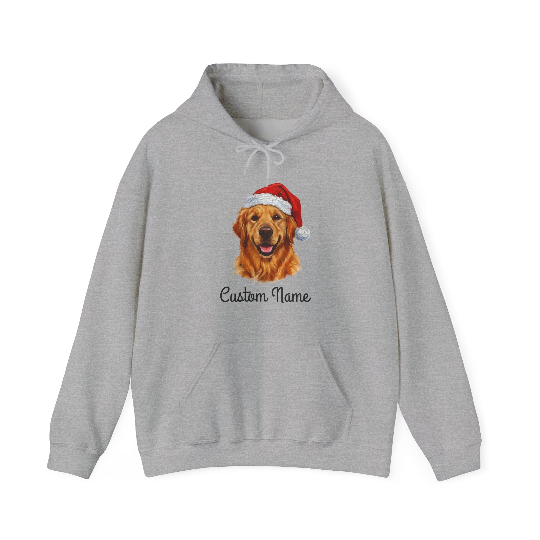 Personalized Golden Retriever Dog Christmas Hoodie - Custom Name Holiday Sweatshirt for Gog Lovers