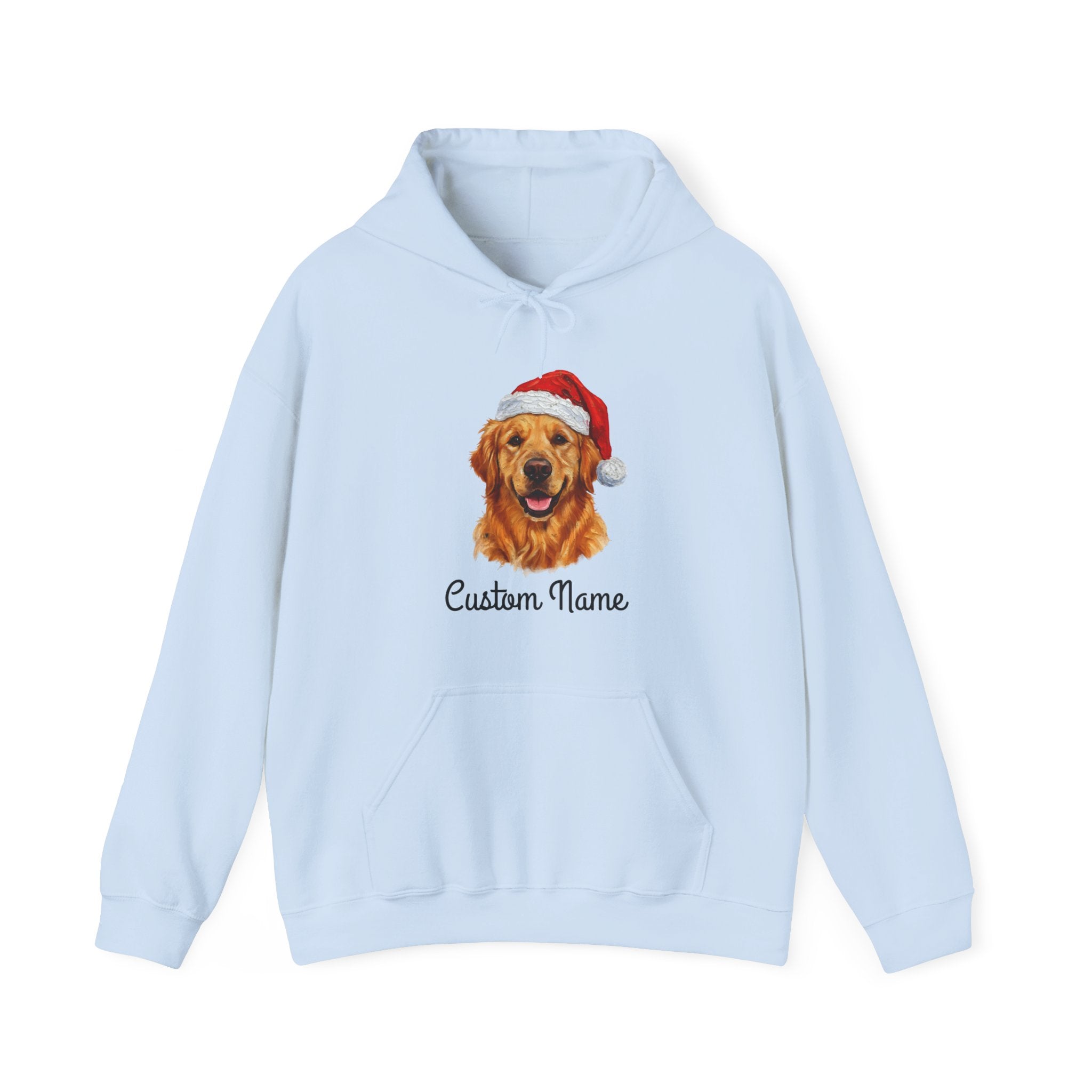 Personalized Golden Retriever Dog Christmas Hoodie - Custom Name Holiday Sweatshirt for Gog Lovers