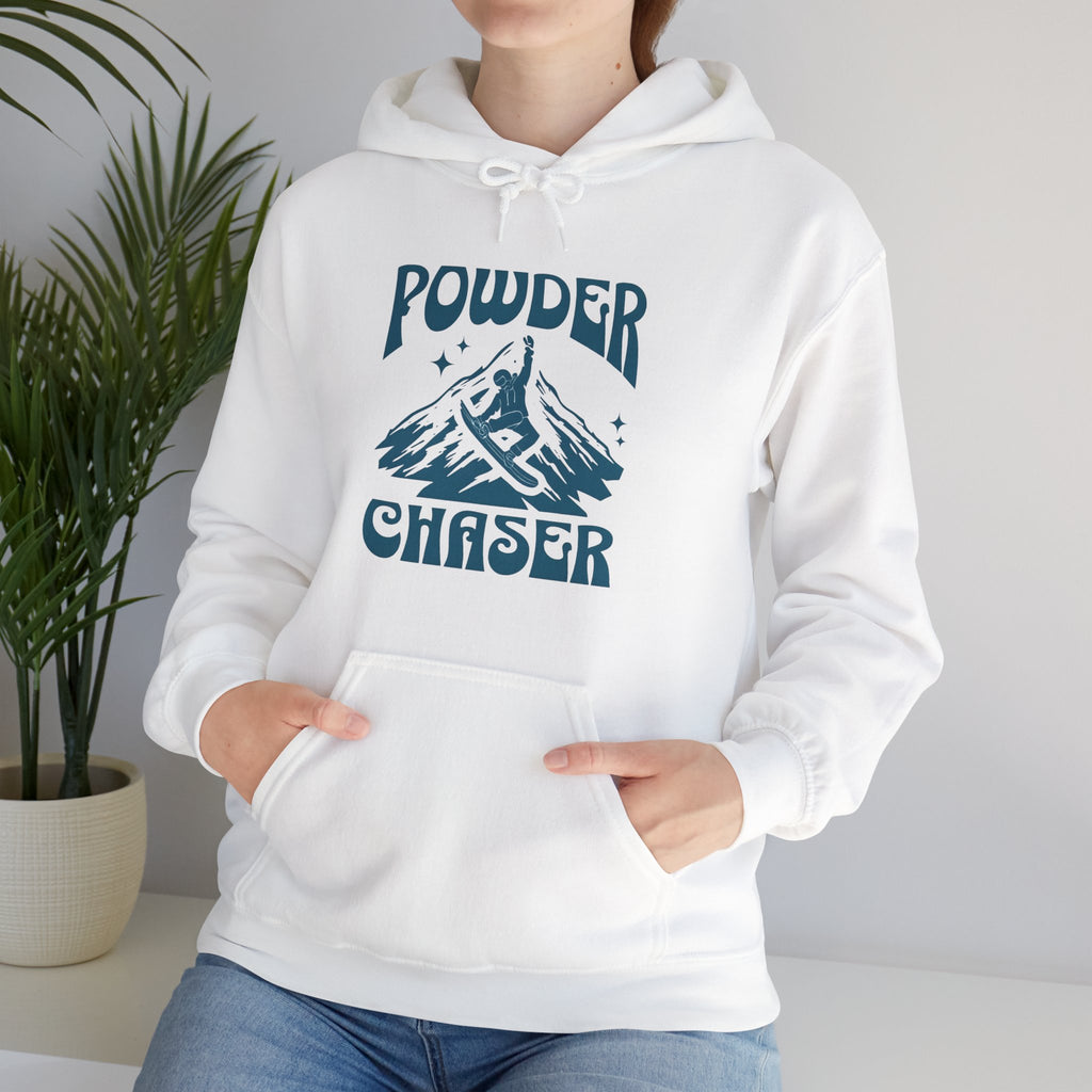 Powder Chaser Hoodie – Unisex Heavy Blend™ Snowboard Design Sweatshirt