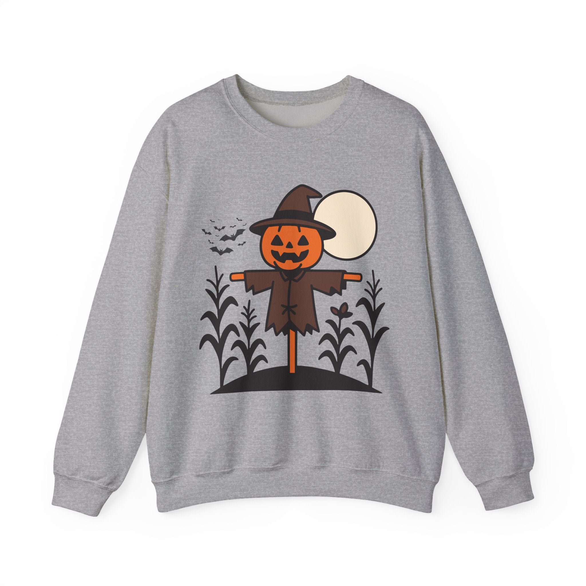 Halloween Pumpkin Scarecrow Sweatshirt – Unisex Fall Harvest Sweatshirt