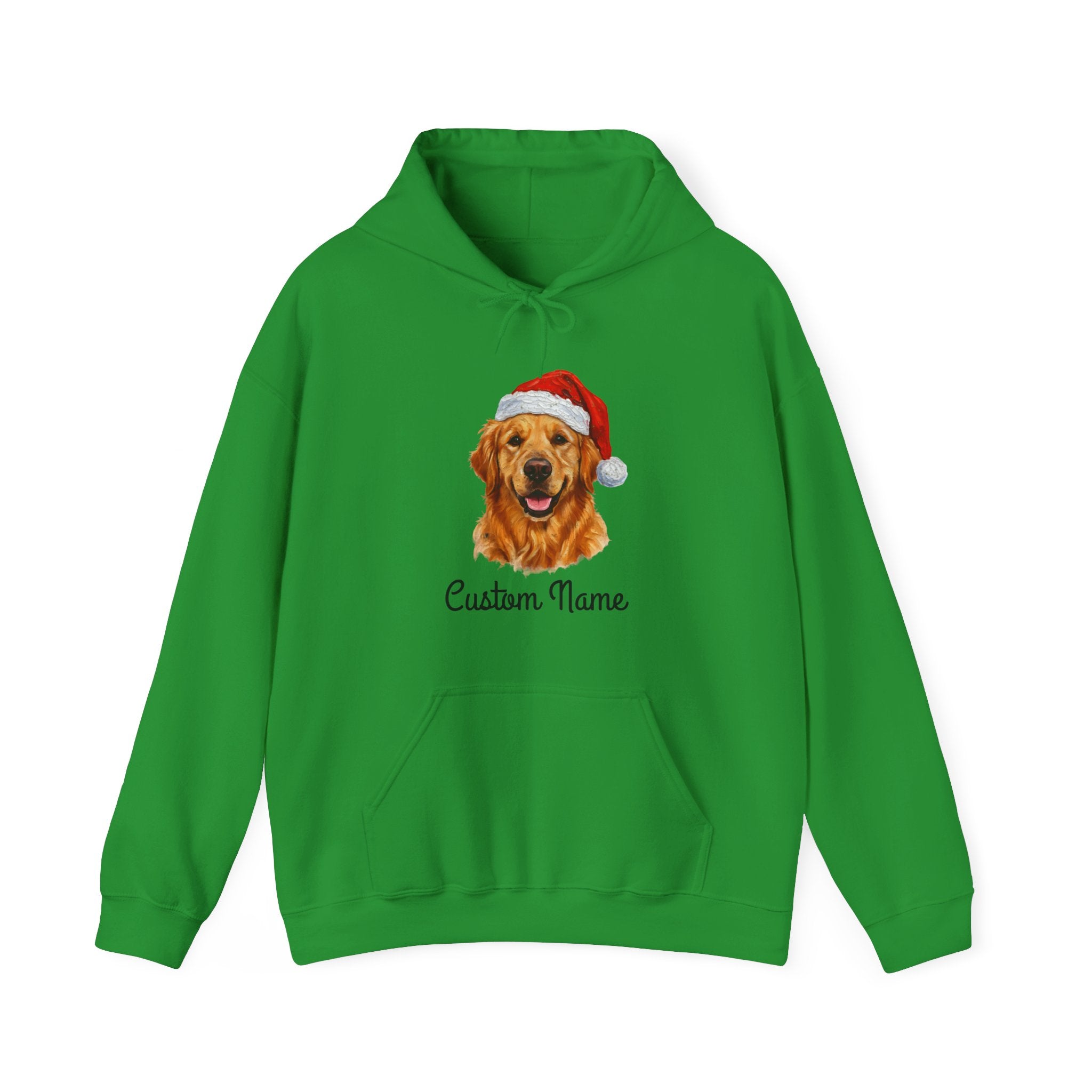 Personalized Golden Retriever Dog Christmas Hoodie - Custom Name Holiday Sweatshirt for Gog Lovers