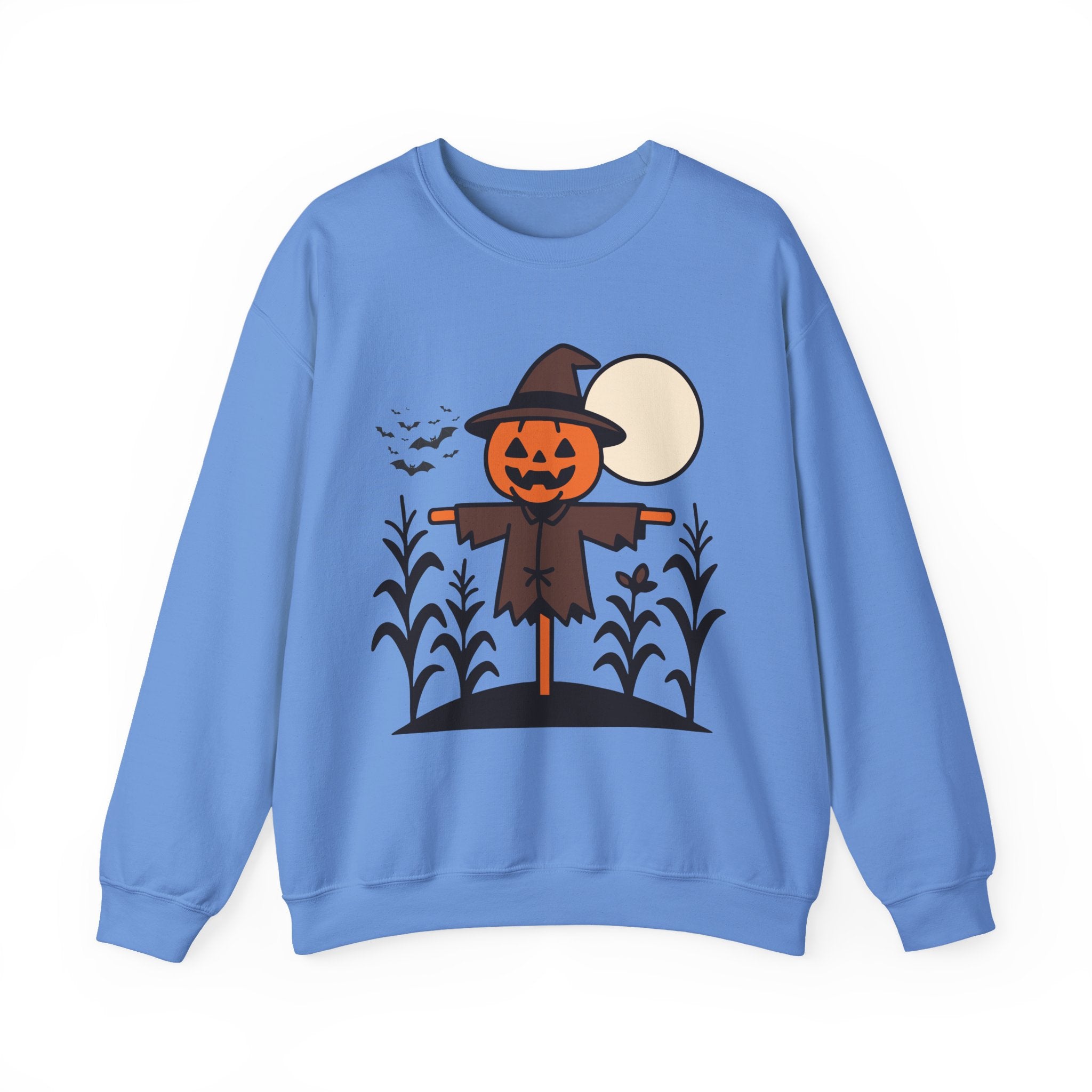 Halloween Pumpkin Scarecrow Sweatshirt – Unisex Fall Harvest Sweatshirt