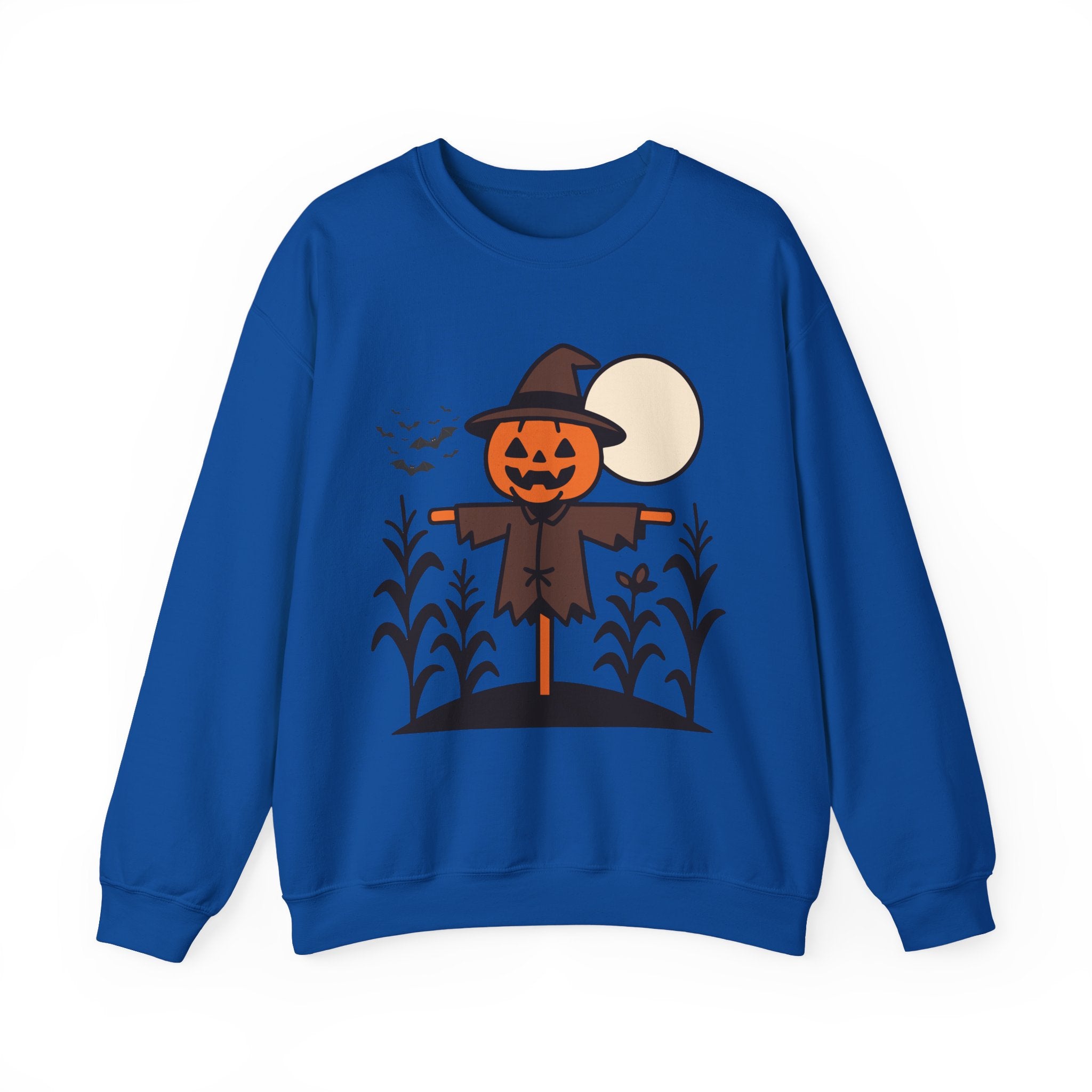 Halloween Pumpkin Scarecrow Sweatshirt – Unisex Fall Harvest Sweatshirt