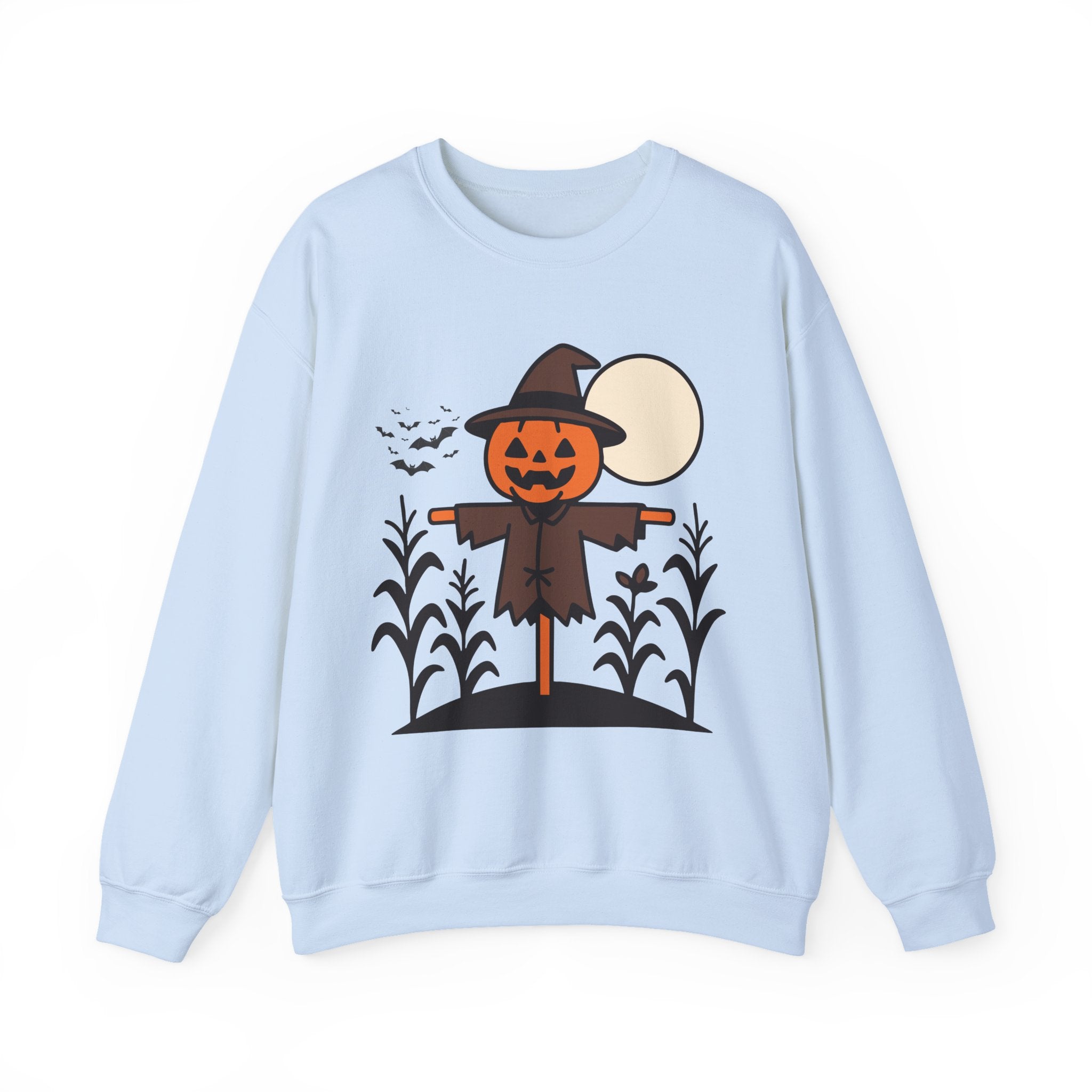Halloween Pumpkin Scarecrow Sweatshirt – Unisex Fall Harvest Sweatshirt