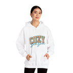 Cozy Season Hoodie – Retro Plaid "Cozy Season" Pullover Hooded Sweatshirt – Perfect for Fall & Winter