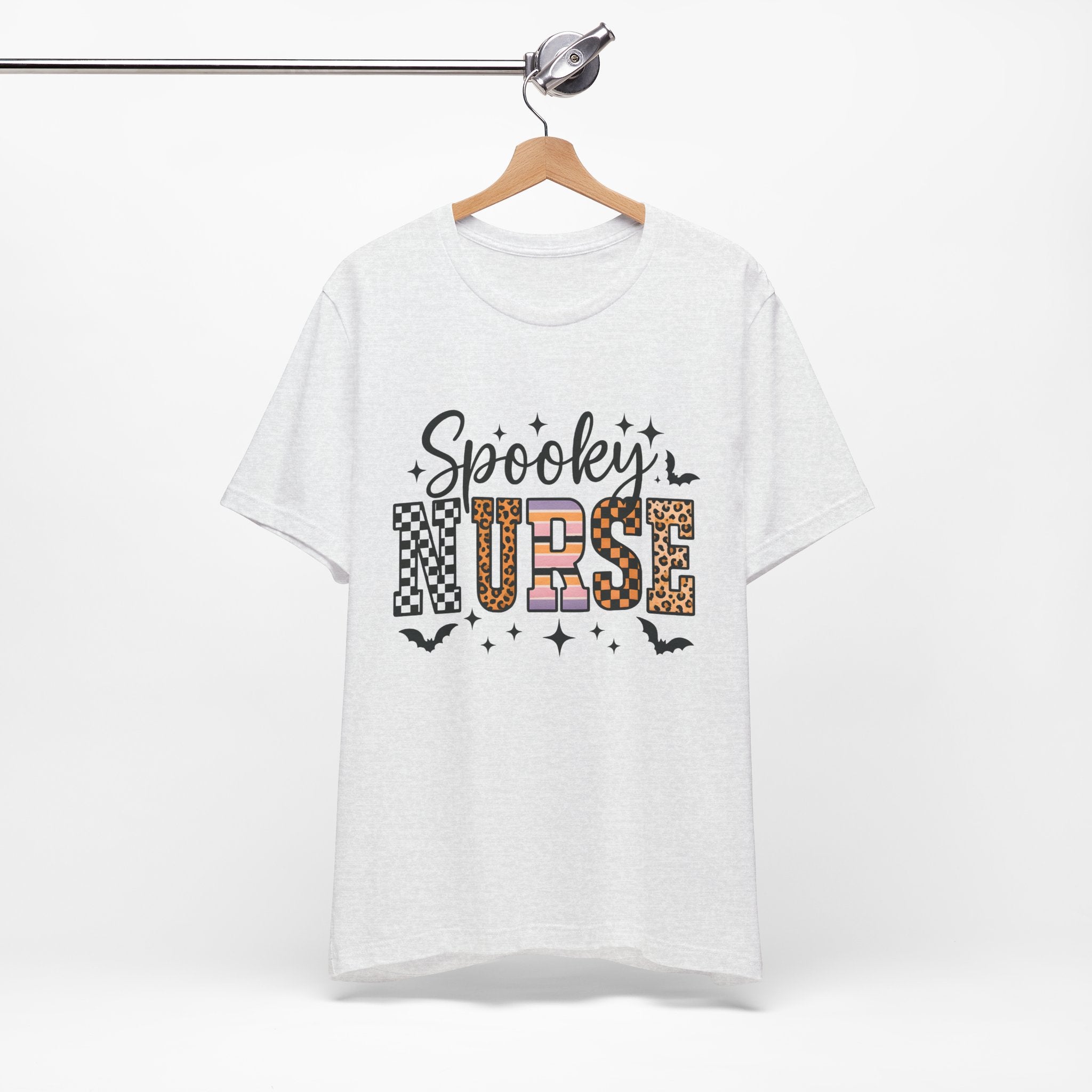 Unisex Spooky Nurse T-Shirt – Halloween Graphic Tee for Nurses