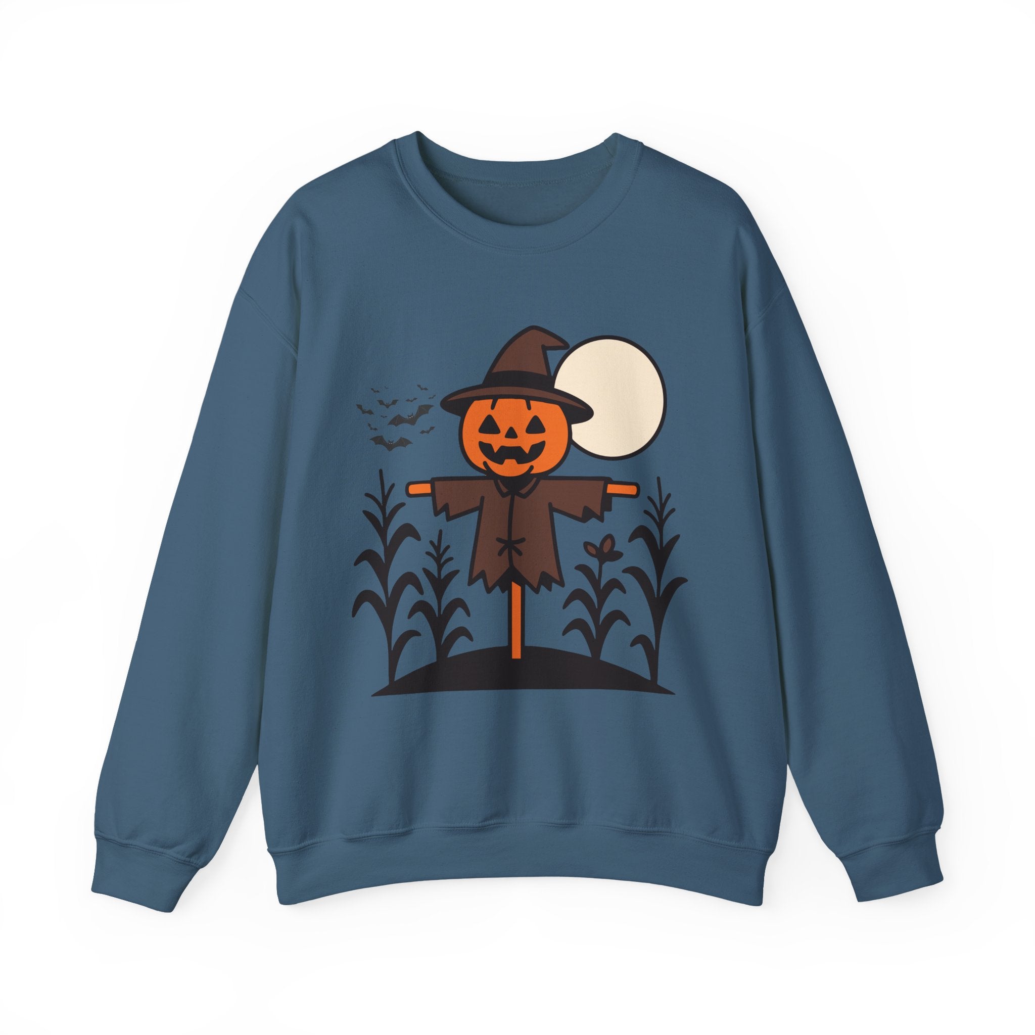 Halloween Pumpkin Scarecrow Sweatshirt – Unisex Fall Harvest Sweatshirt