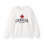 Embroidered Canada Crewneck Sweatshirt, Maple Leaf Gift Canada