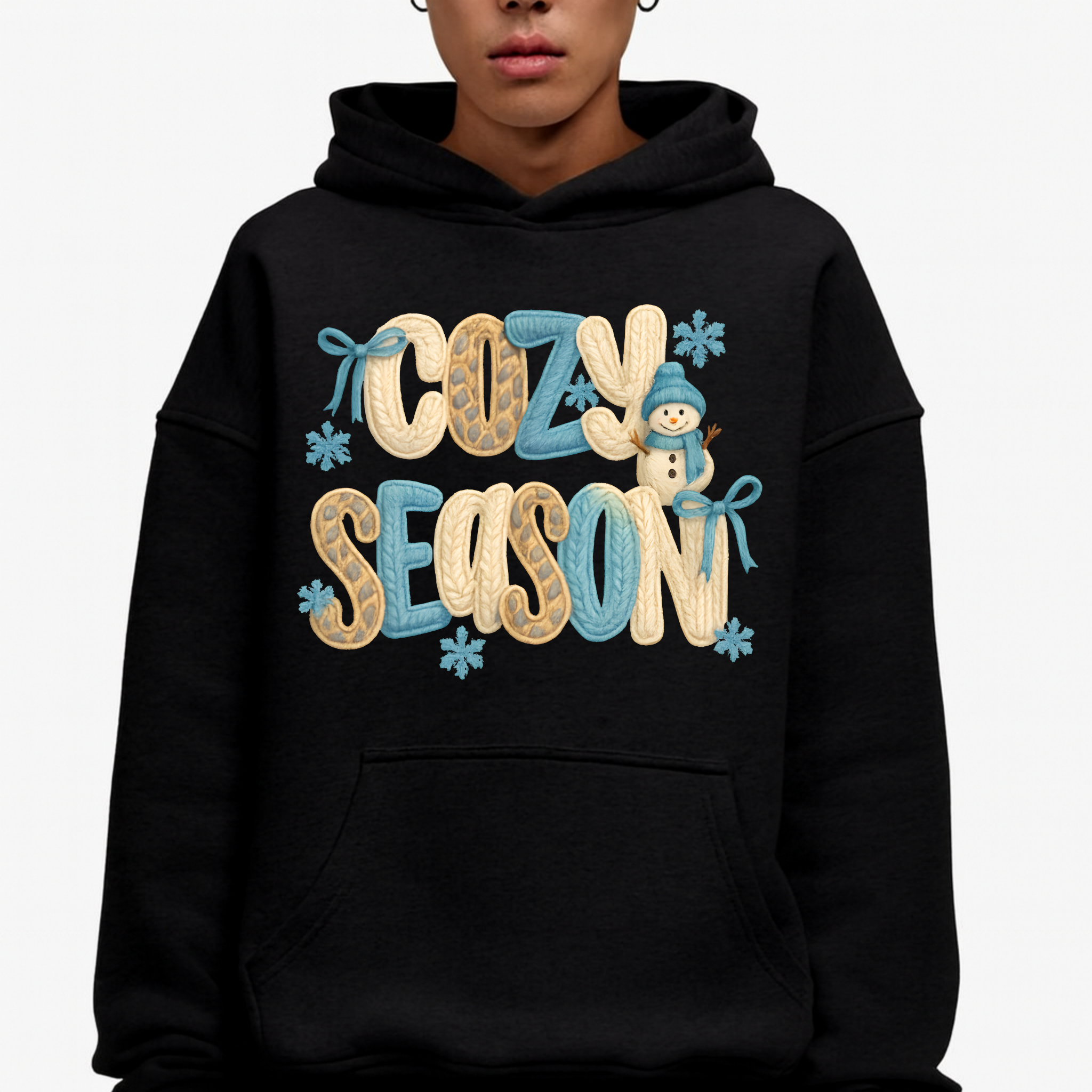 Cozy Season Hoodie — Cute Snowman 'Cozy Season' Winter Pullover