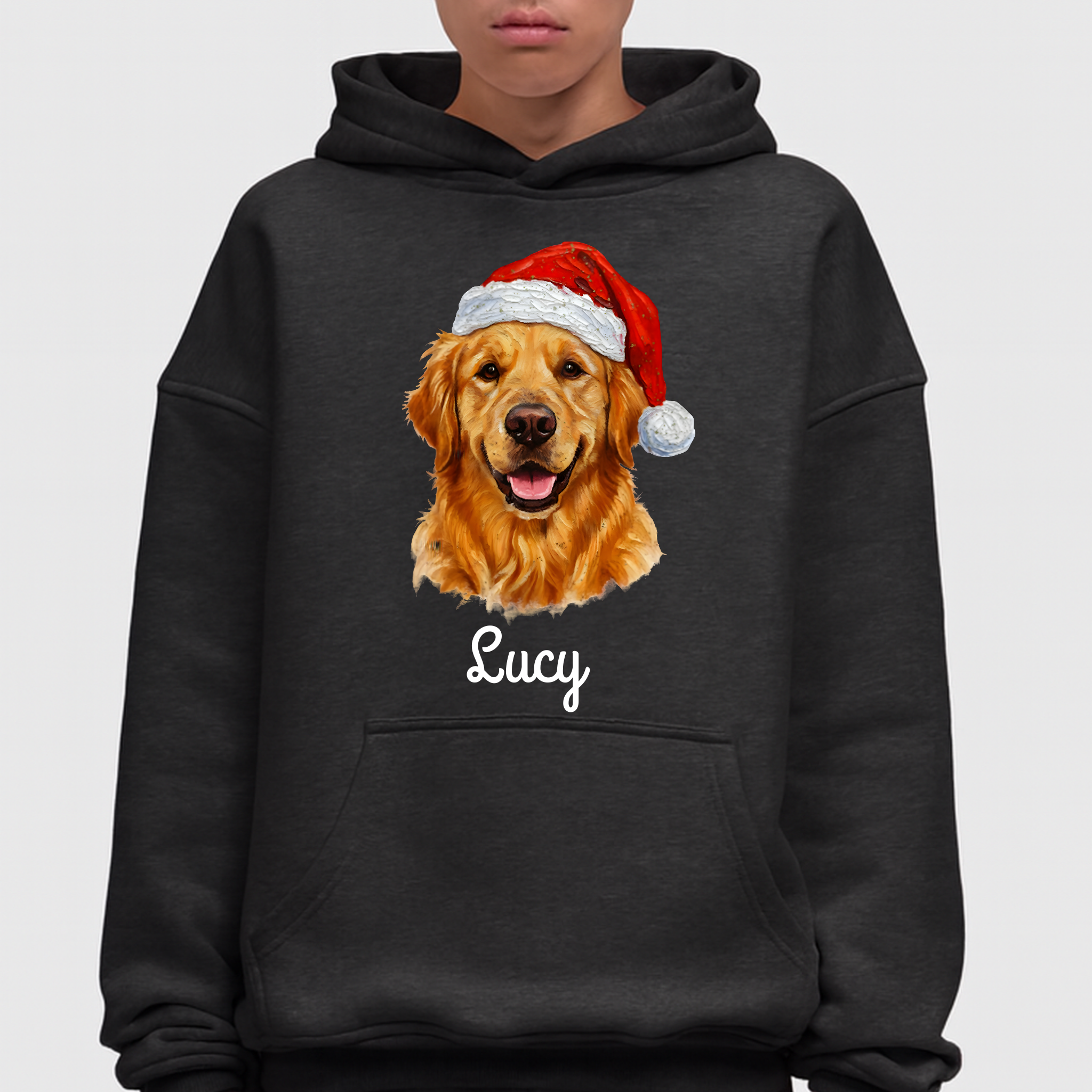 Custom Christmas Dog Hoodie – Personalized with Dog Name – Perfect Premium Holiday Gift for Dog Lover
