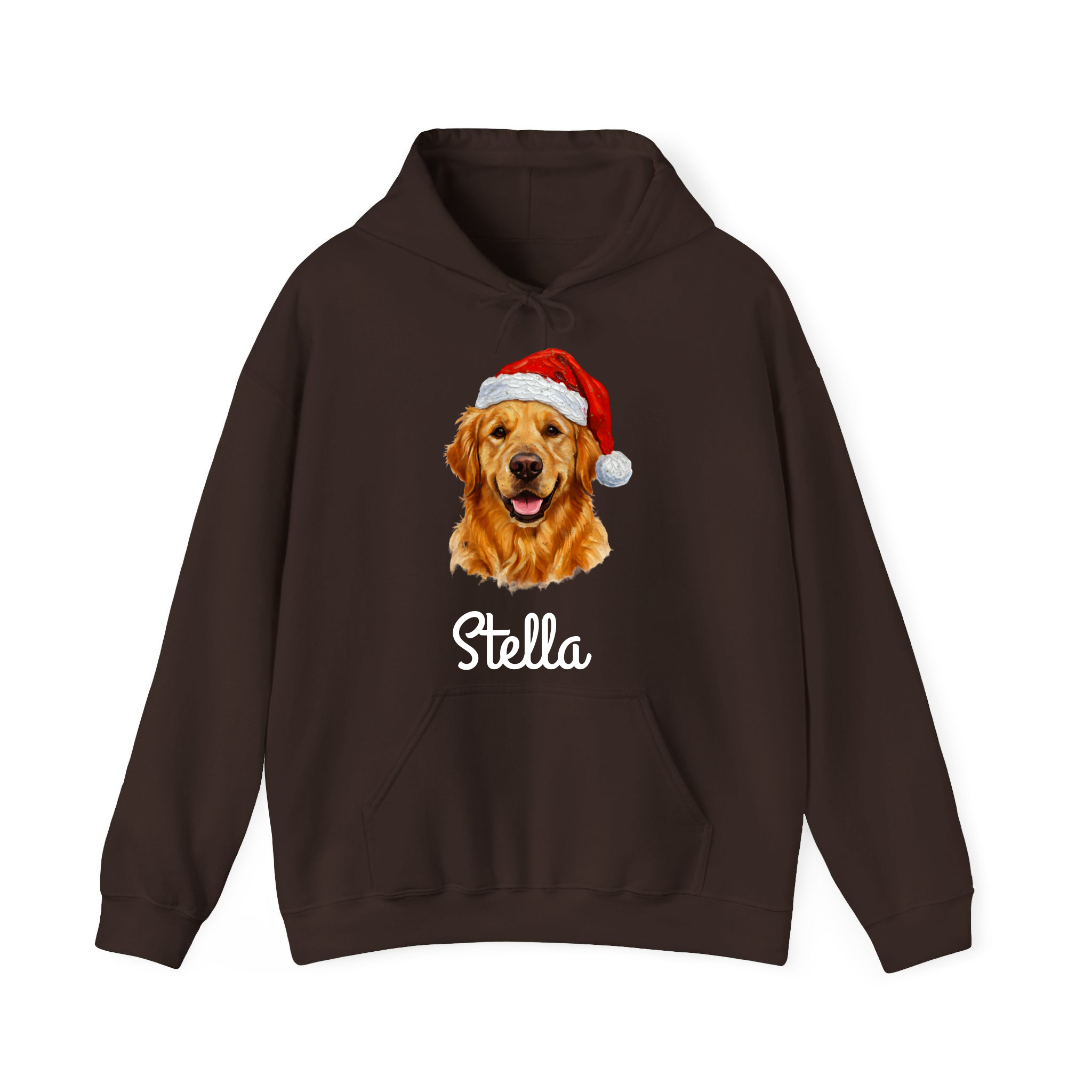 Personalized Golden Retriever Dog Christmas Hoodie - Custom Name Holiday Sweatshirt for Gog Lovers