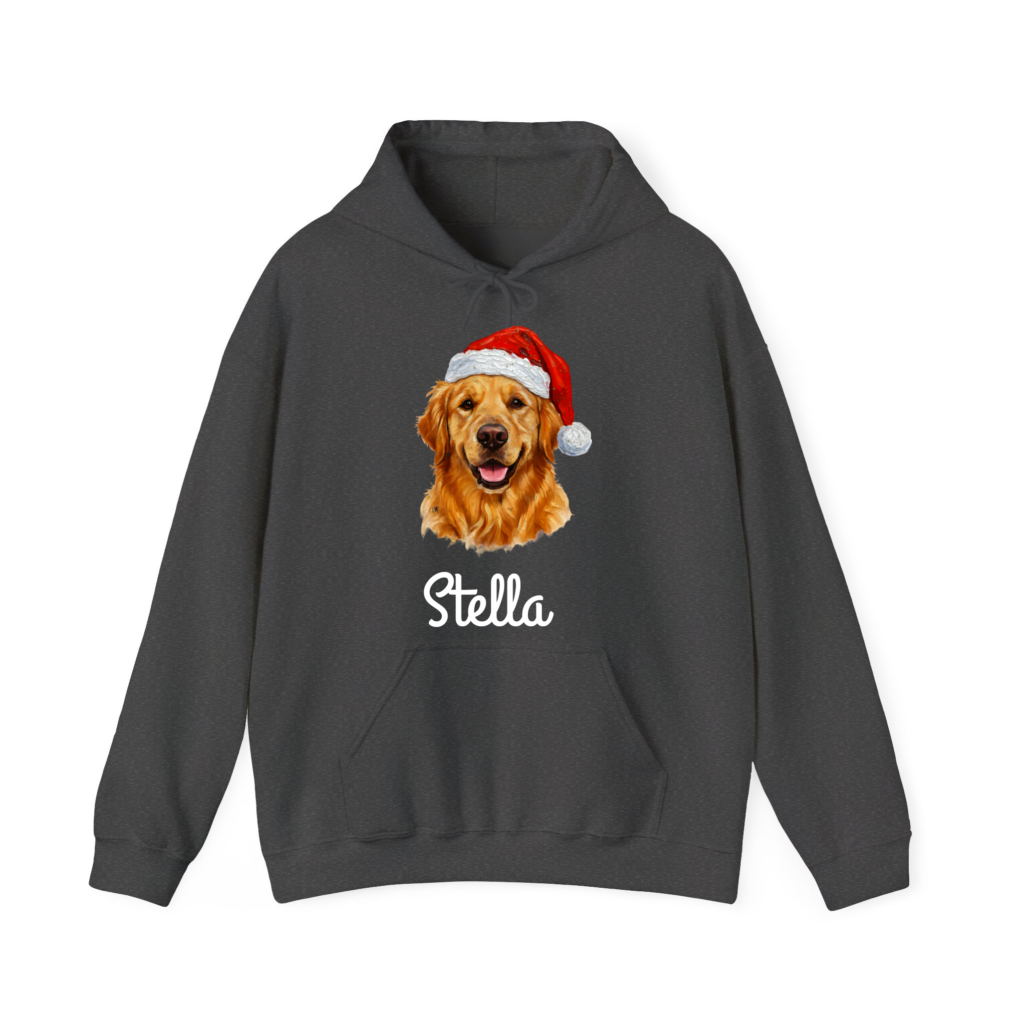 Personalized Golden Retriever Dog Christmas Hoodie - Custom Name Holiday Sweatshirt for Gog Lovers
