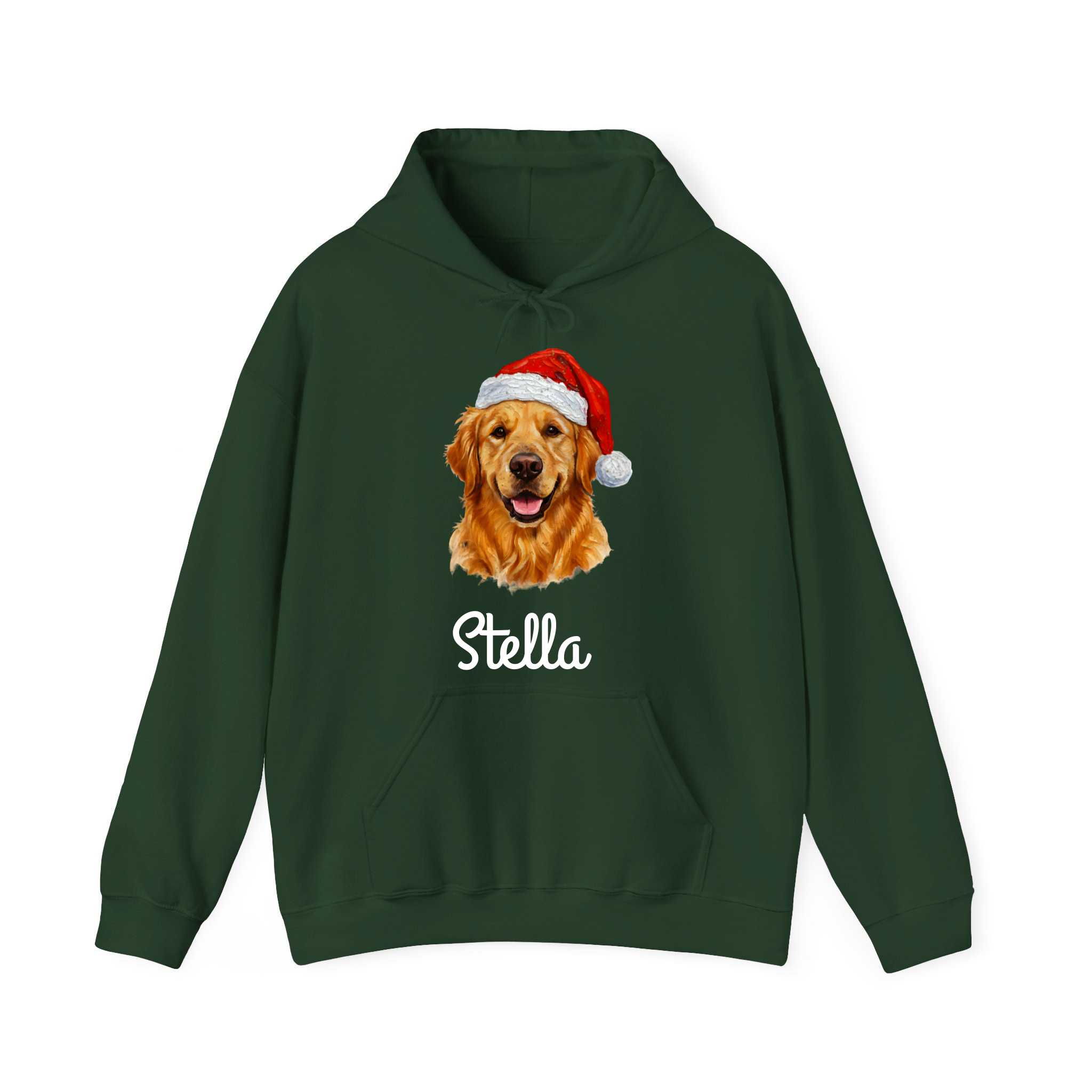 Personalized Golden Retriever Dog Christmas Hoodie - Custom Name Holiday Sweatshirt for Gog Lovers