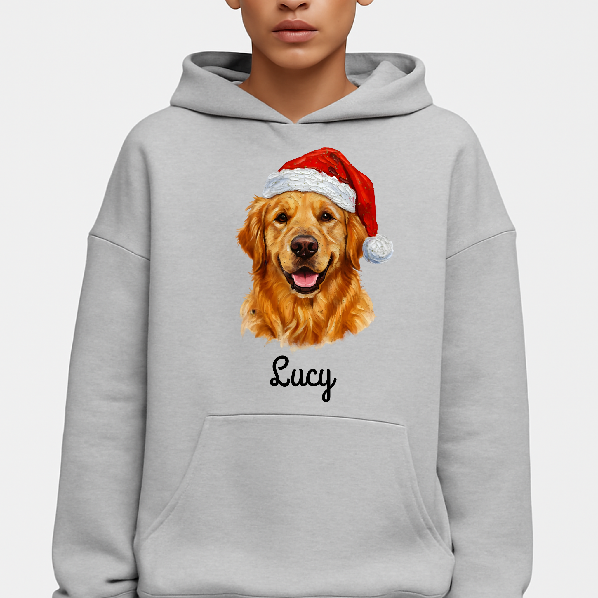Custom Christmas Dog Hoodie – Personalized with Dog Name – Perfect Premium Holiday Gift for Dog Lover