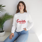 Canada Script Crewneck Sweatshirt – Red Maple Leaf Graphic Unisex Sweatshirt