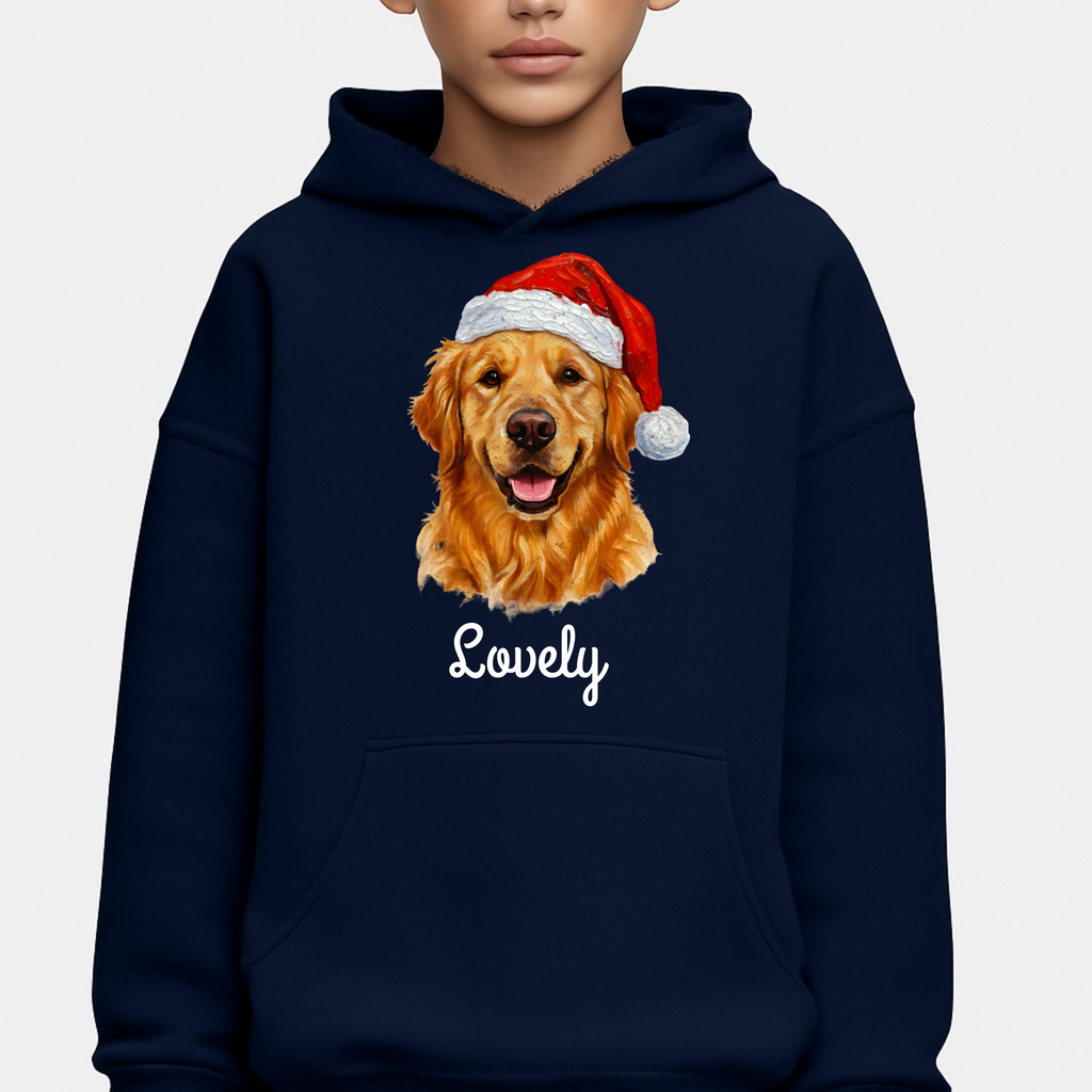 Custom Christmas Dog Hoodie – Personalized with Dog Name – Perfect Premium Holiday Gift for Dog Lover