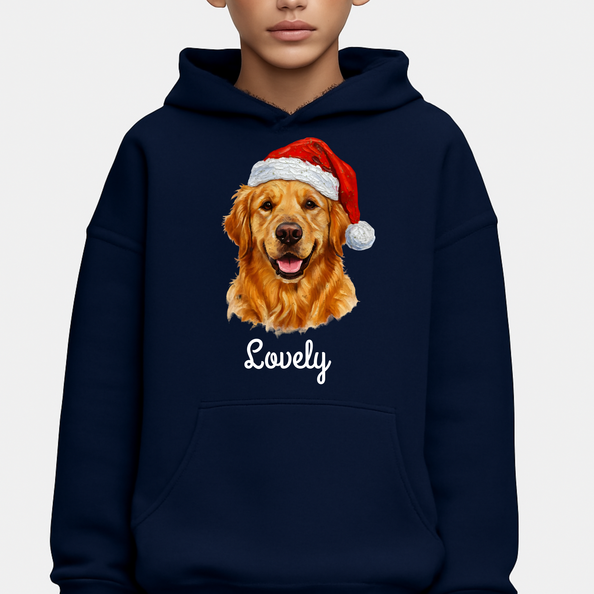 Custom Christmas Dog Hoodie – Personalized with Dog Name – Perfect Premium Holiday Gift for Dog Lover