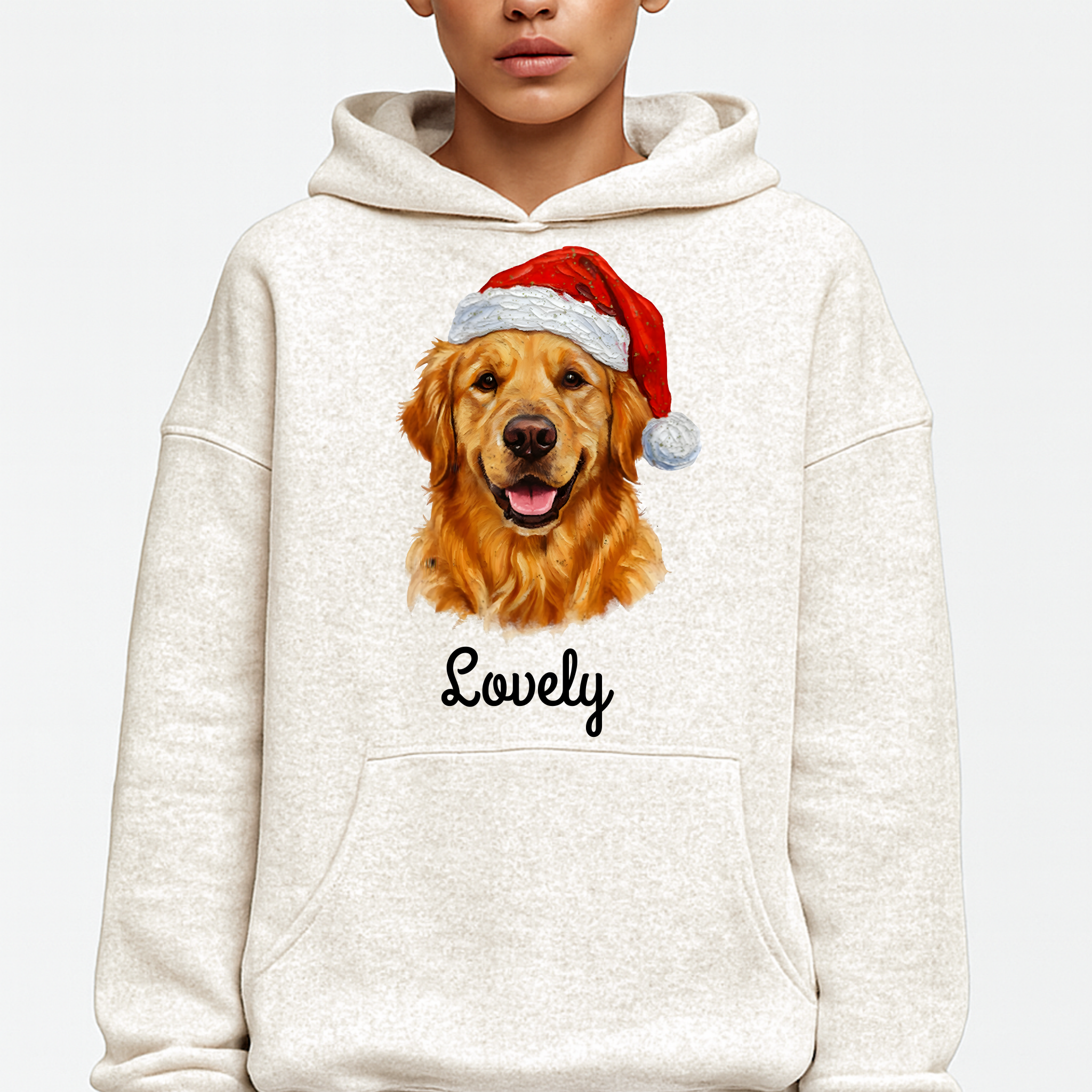 Custom Christmas Dog Hoodie – Personalized with Dog Name – Perfect Premium Holiday Gift for Dog Lover