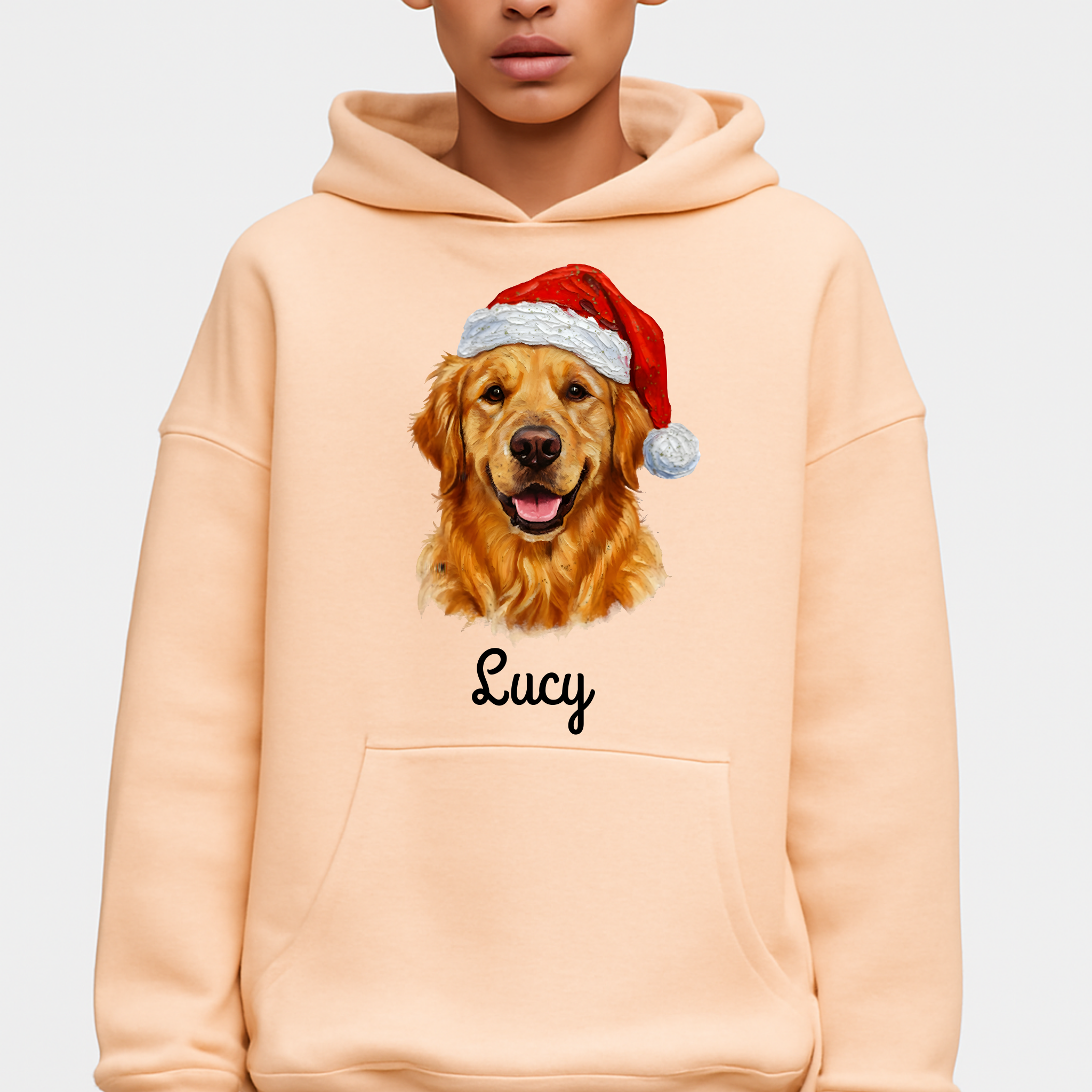 Custom Christmas Dog Hoodie – Personalized with Dog Name – Perfect Premium Holiday Gift for Dog Lover