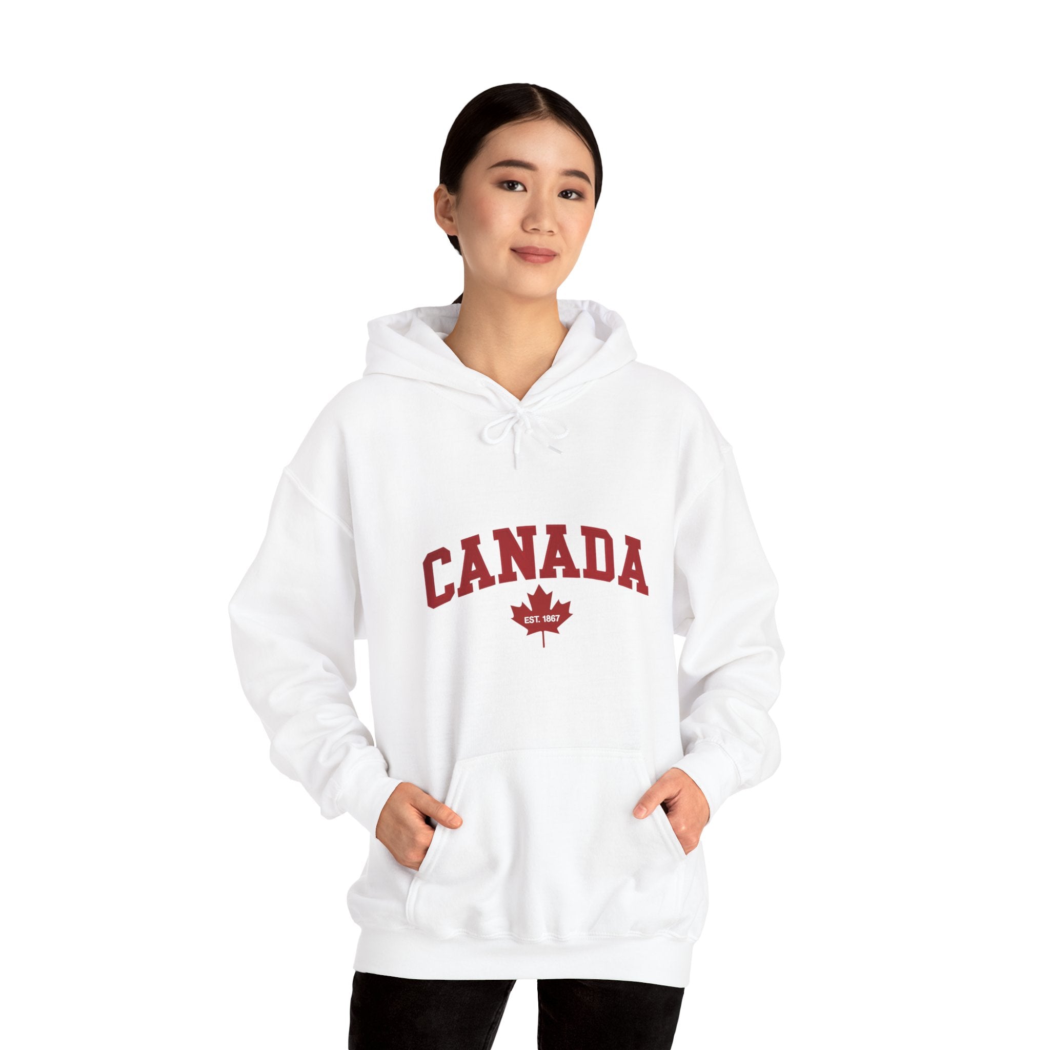 Canada Maple Leaf Hoodie – Unisex Classic Canadian Pride Pullover Hoodie