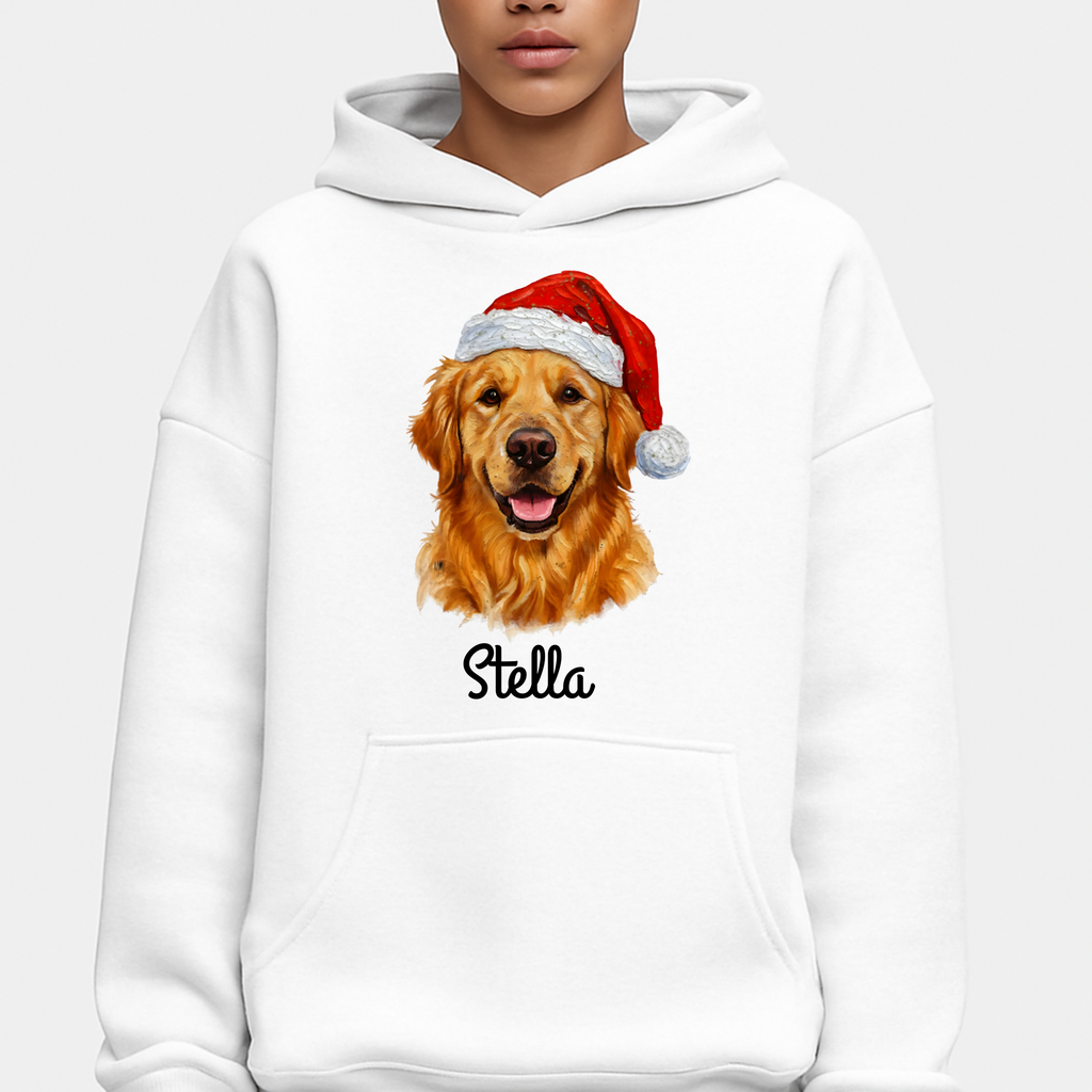 Custom Christmas Dog Hoodie – Personalized with Dog Name – Perfect Premium Holiday Gift for Dog Lover