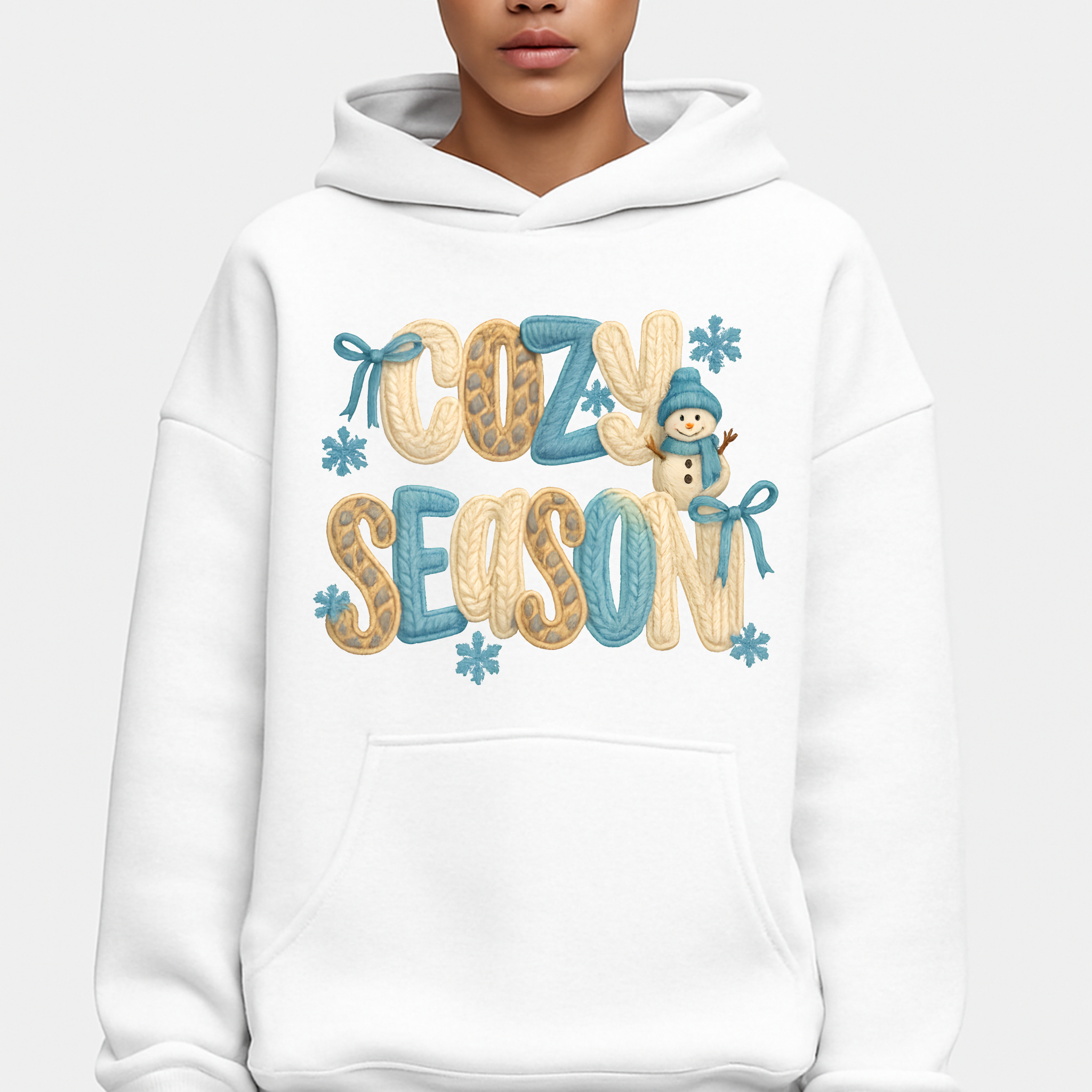 Cozy Season Hoodie — Cute Snowman 'Cozy Season' Winter Pullover