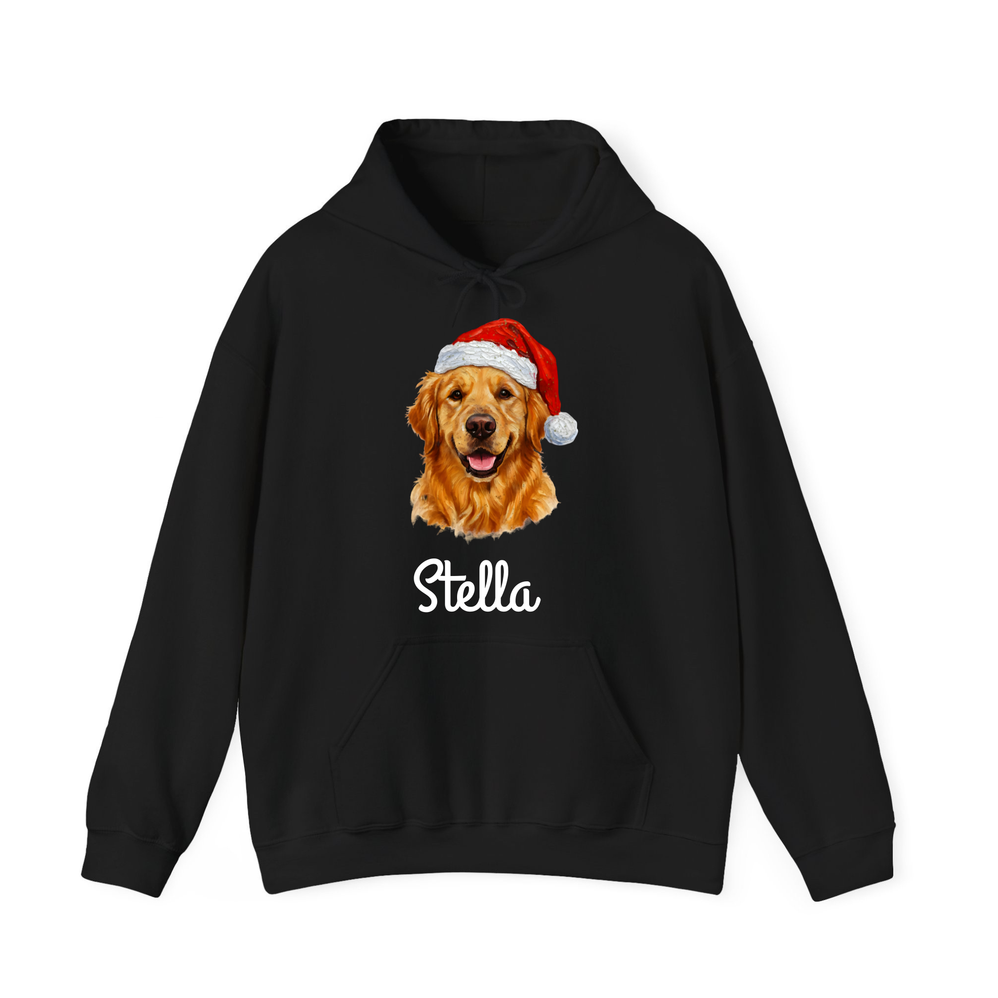 Personalized Golden Retriever Dog Christmas Hoodie - Custom Name Holiday Sweatshirt for Gog Lovers