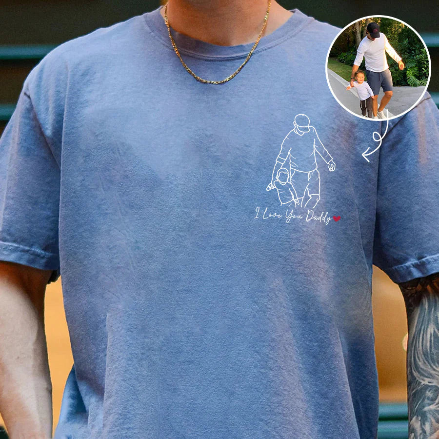 Custom Photo T-Shirt for Dad, New Dad Father’s Day Gift Unisex T-Shirt