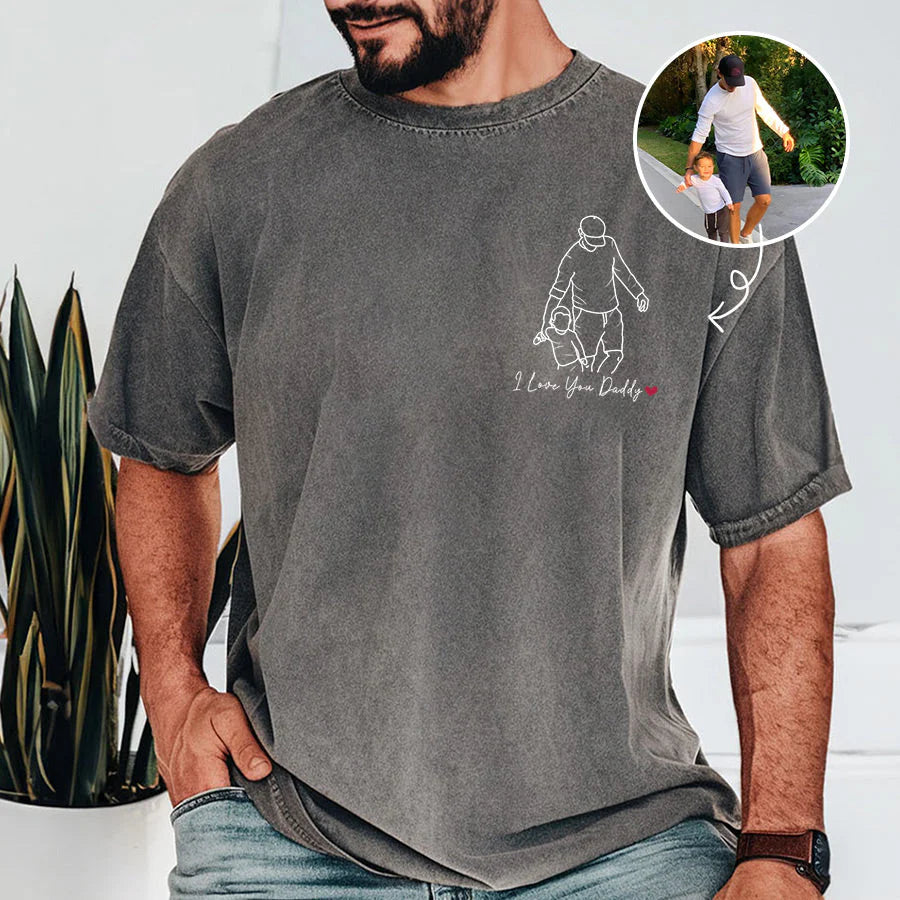 Custom Photo T-Shirt for Dad, New Dad Father’s Day Gift Unisex T-Shirt