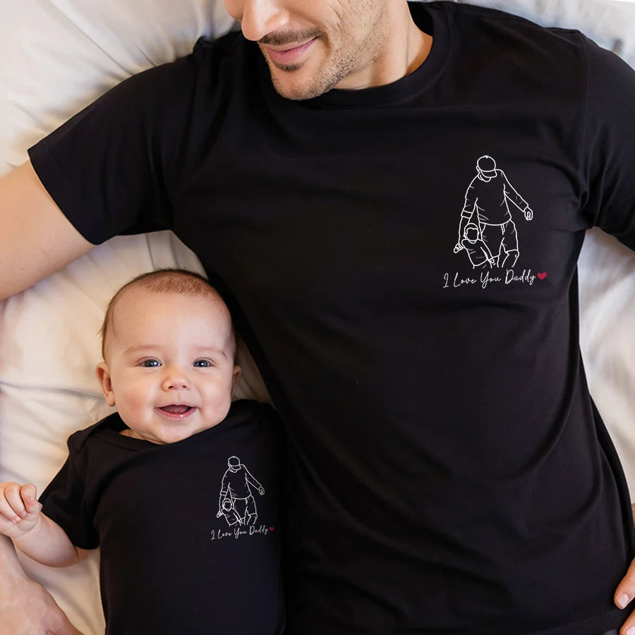Custom Photo T-Shirt for Dad, New Dad Father’s Day Gift Unisex T-Shirt