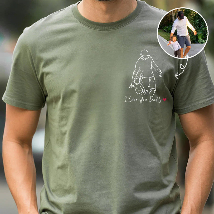 Custom Photo T-Shirt for Dad, New Dad Father’s Day Gift Unisex T-Shirt