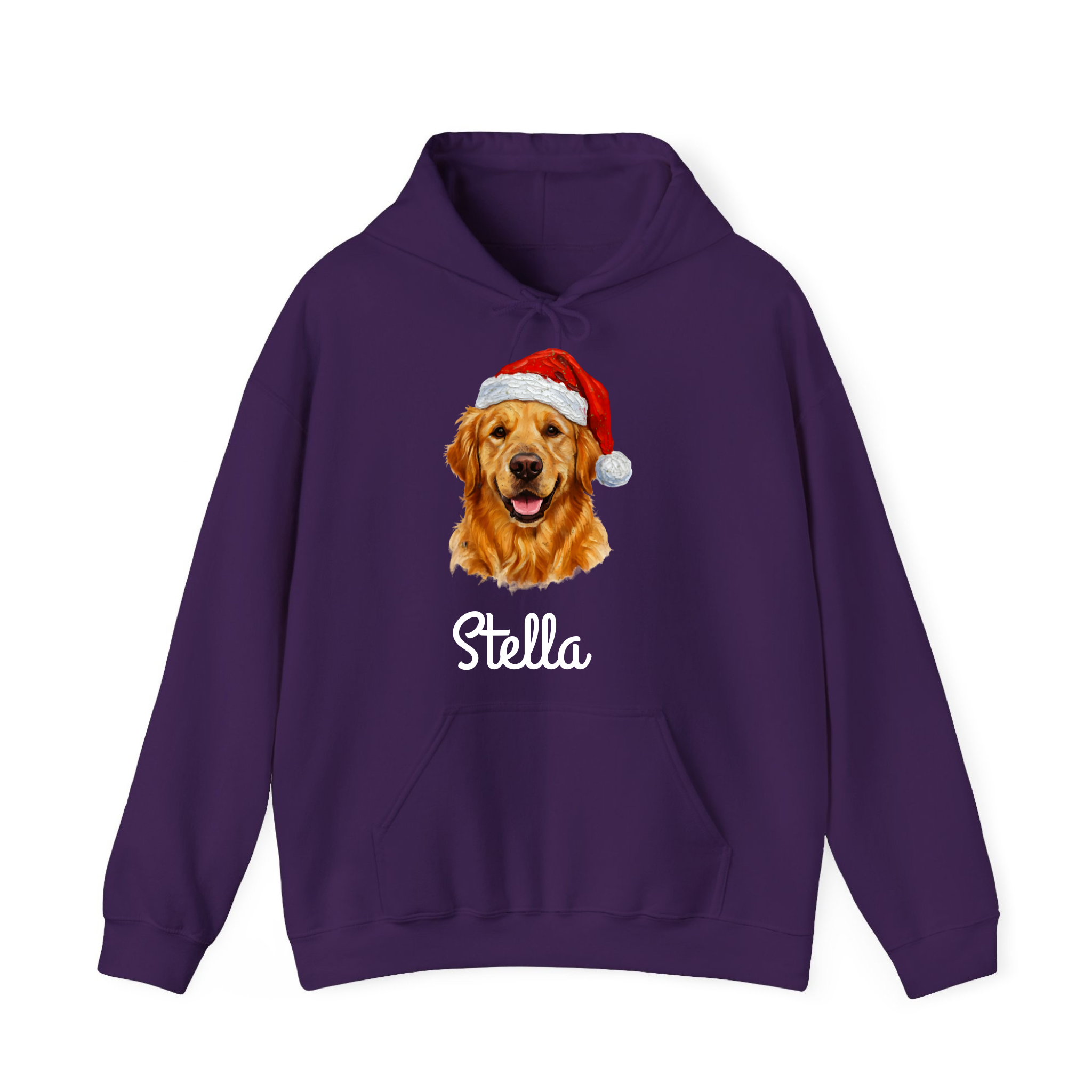 Personalized Golden Retriever Dog Christmas Hoodie - Custom Name Holiday Sweatshirt for Gog Lovers