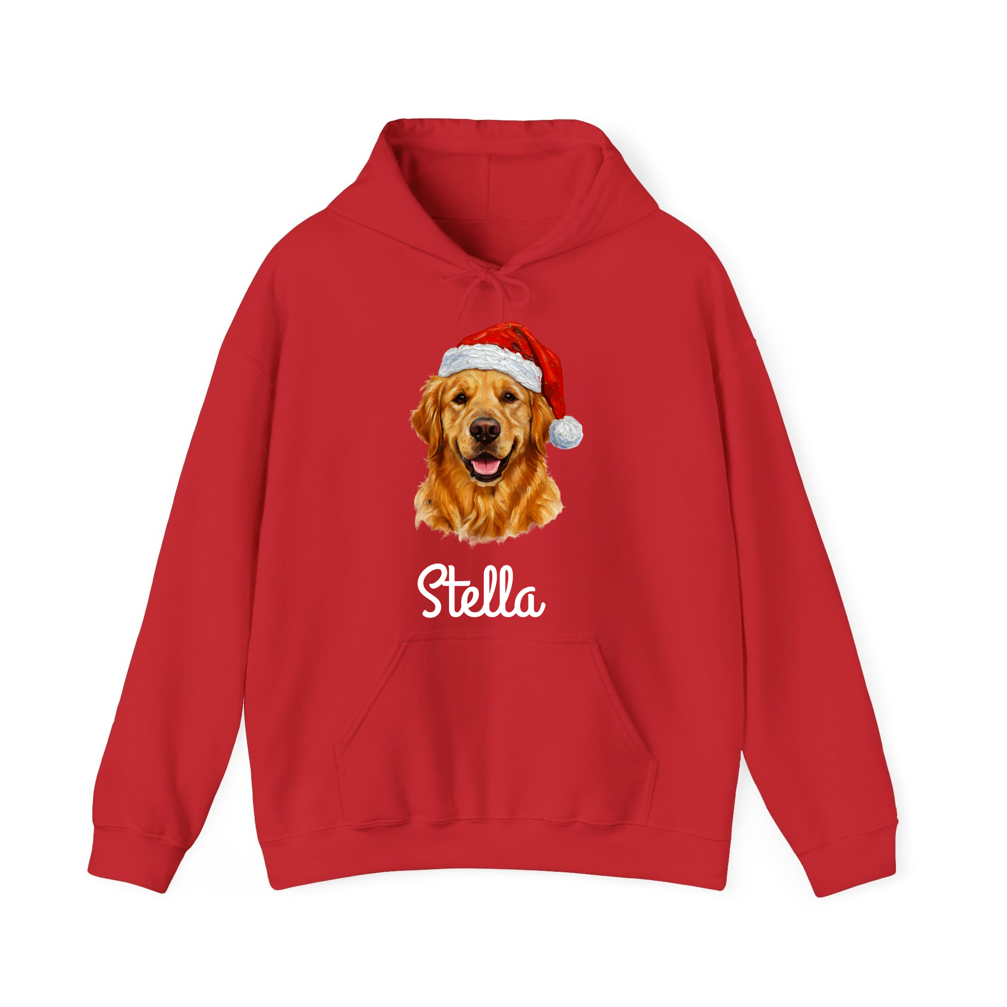 Personalized Golden Retriever Dog Christmas Hoodie - Custom Name Holiday Sweatshirt for Gog Lovers