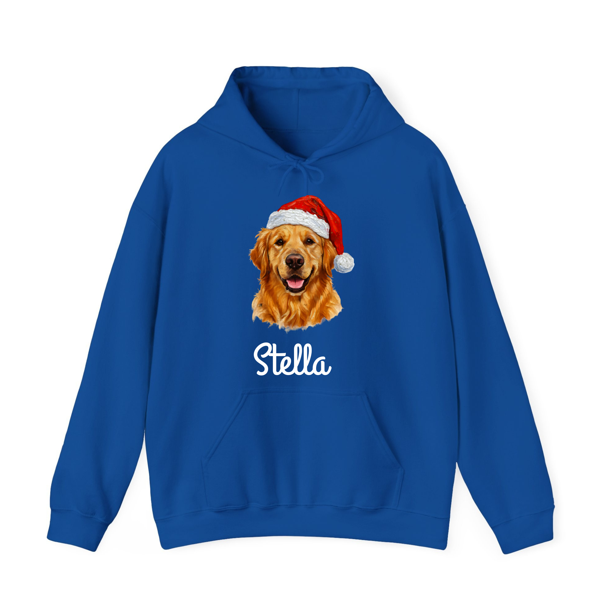 Personalized Golden Retriever Dog Christmas Hoodie - Custom Name Holiday Sweatshirt for Gog Lovers
